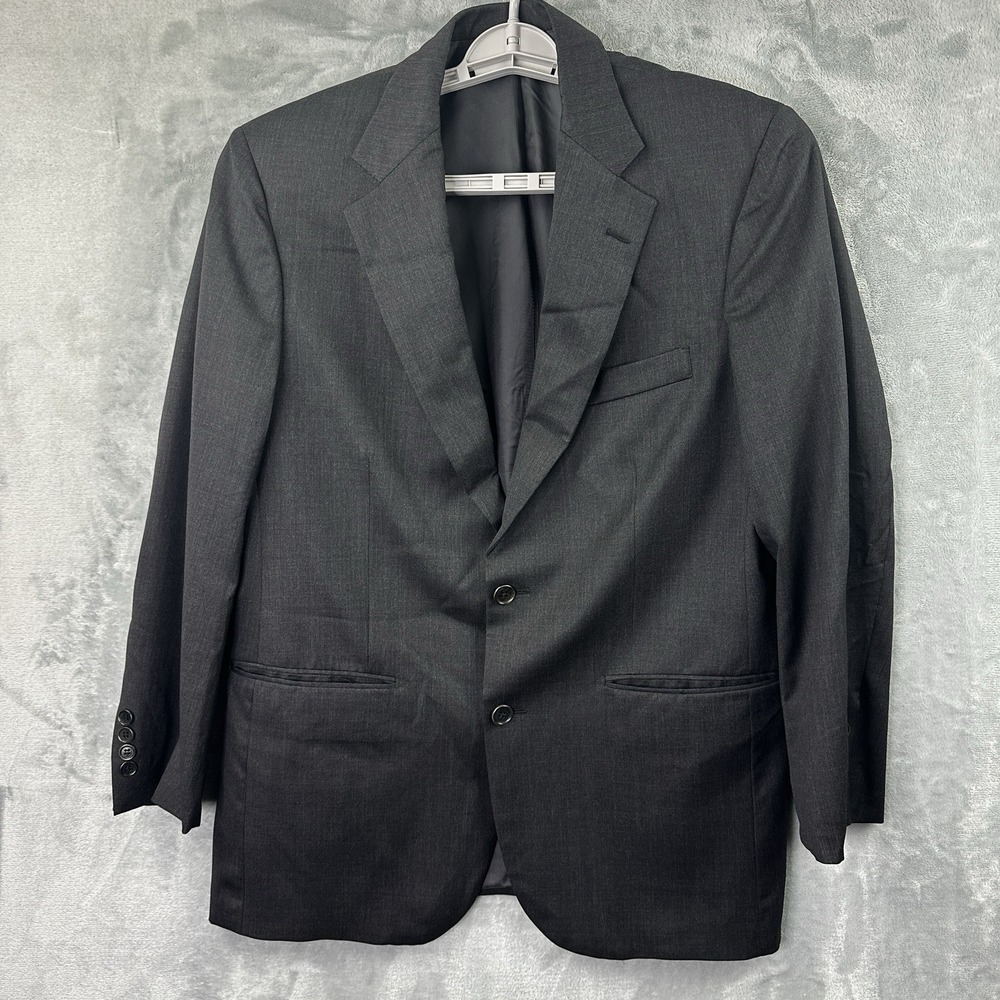 Brooks Brothers Blazer Mens 40 Charcoal Gray Wool Suit Jacket